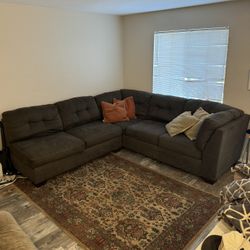 8.5ft x 8.5ft Dark Grey Couch