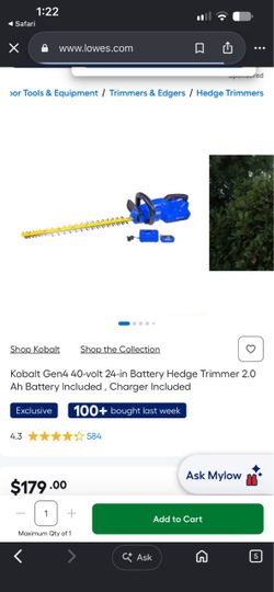 Kobalt Gen4 40V 24-in Battery Hedge Trimmer