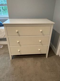 Pottery Barn White 3-Drawer Dresser