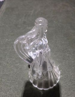 24%  Lead Crystal Glass Angel Candle Holder 7 1/2” tall~Vintage~Nice!