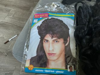 Men's 80s Dark Brown Mullet Wig for Costumes | 80's Rocker Costume, For Men & Women, Funny Halloween Party, Metal Rock Style, 15"...