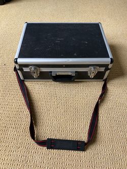 Hard Shell Aluminum Carry Case with Shoulder Strap