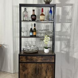 4 Tier Shelf With Drawer & Storage / Cabinet / Bookshelf / Bookcase / Display Rack