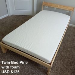 Twin Bed Pine