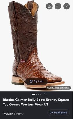 Gomez Rhodes Caiman Belly Boots - Size 7