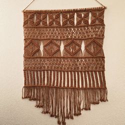 Rust Macrame Wall Hanging 25"x35"
