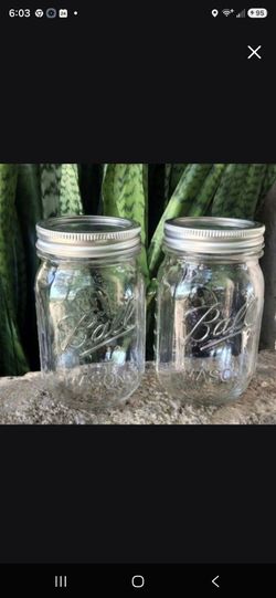 (2) mason jars, 16 oz.