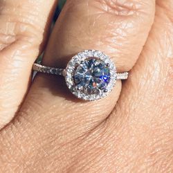 1.25 Halo Engagement Diamond ring