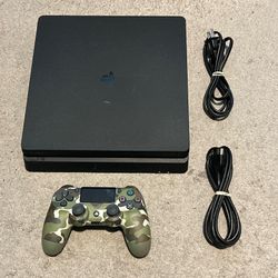 PlayStation 4 Slim PS4 500GB Black Console CUH-2015A v9.60 w/ Cords Controller