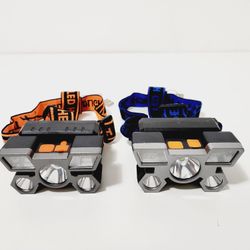 2pcs 5LED with Built-in 18650 Battery USB Rechargeable Portable Flashlight Lantern Torch Headlamp Outdoor Camping Headlight fishing
