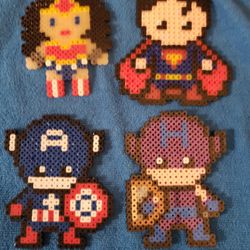 Mini Super Hero's Perler Beads