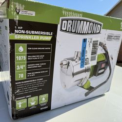 Drummond 1 HP portable sprinkler pump