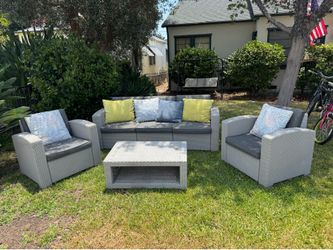 3 Chair Outdoor Cushion Patio Set! 1 Full Couch and 2 Side Chairs