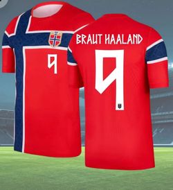 Braut Haaland 2026 world cup original jerseys with original patches