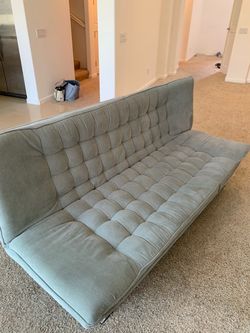Modern Grey Futon / Couch / Sofa / Sofabed / Pet free and Clean.