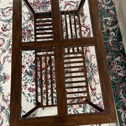 Sofa Table Set Walnut Stain