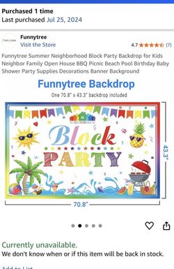 Block Party Photo Backdrop