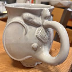 Jonathan Adler Clay/Ceramic Hand Made Adorable ELEPHANT Mug