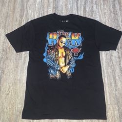 BRAND NEW Black vintage wrestling WWF WWE AEW WCW ECW The Rock graphic tee wrestlemania (SIZE: SMALL LARGE) AUTHENTIC- $20