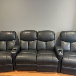 Electric Reclining Movie Room Seats / Couch 