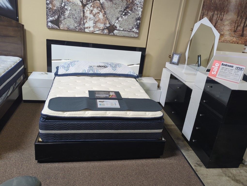 QUEEN BEDROOM SET PLATFORM BED