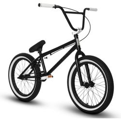 Elite Stealth BMX Bike 20in Black with White Accents