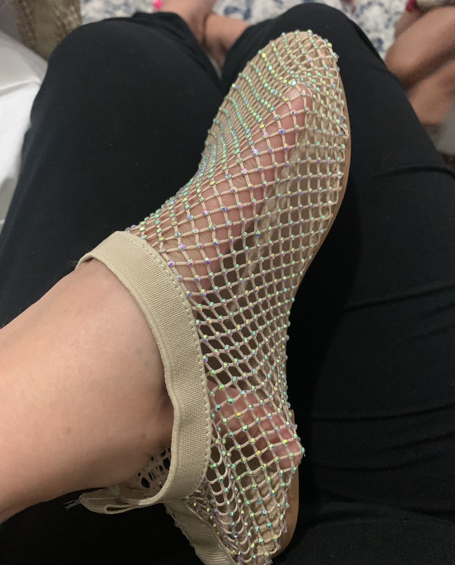 New Never Used! Woman’s Fishnet Sandals Size 6/7