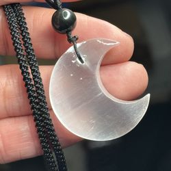 Natural Selenite Moon 🌙