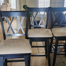 Dark Brown Bar Stool Swivel Chairs