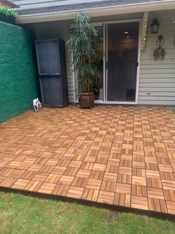 Snap together decking from IKEA