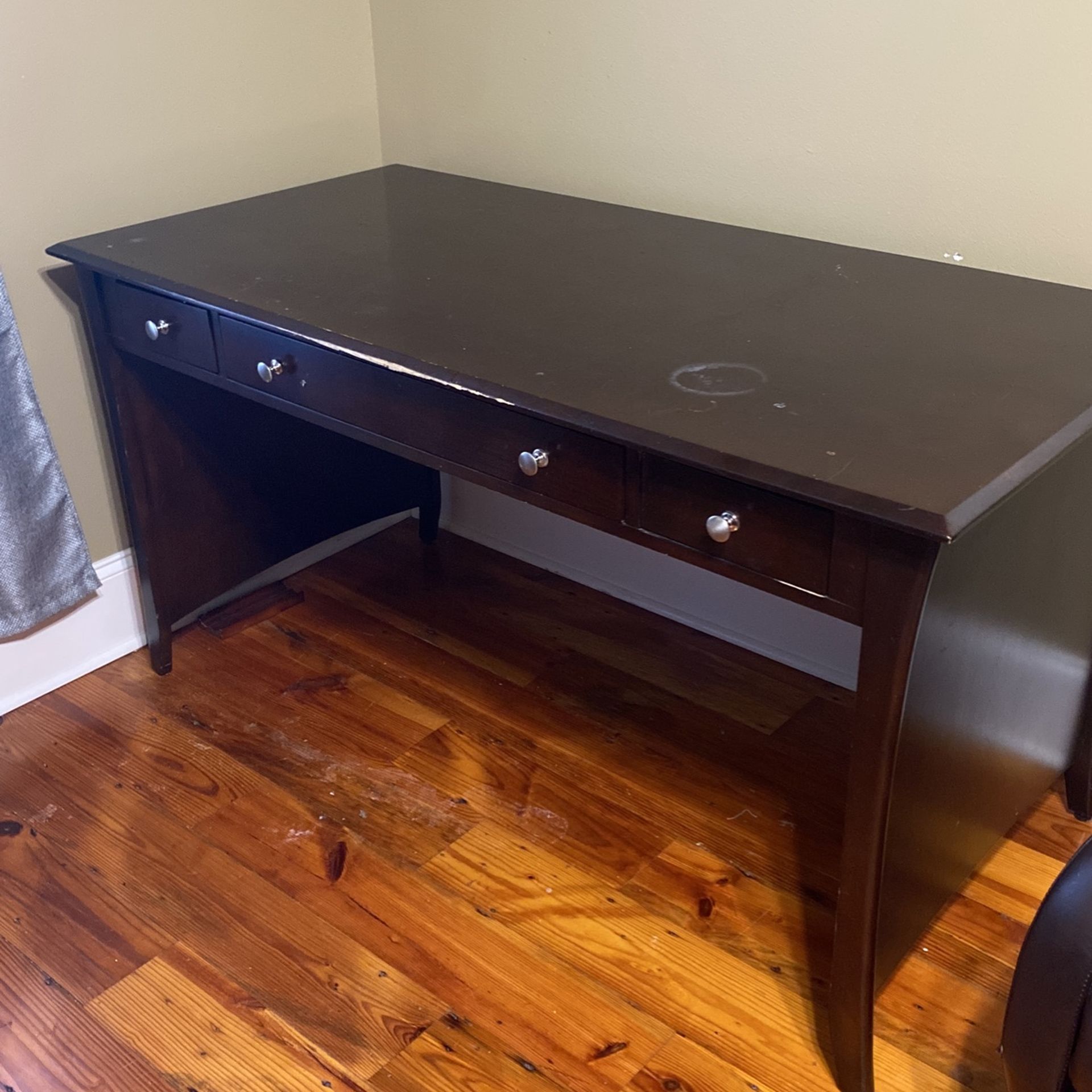 Dark Wood Desk-$65