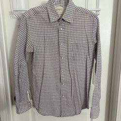 Rag & Bone Purple Checkered Button Down Cotton Shirt Size Small