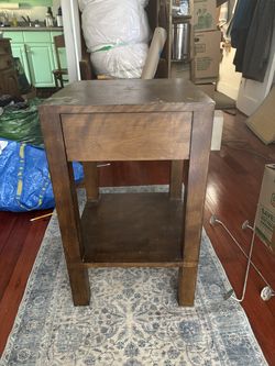 Wooden side table / drawer