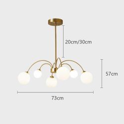 CHANDELIER CEILING HANGING DECOR 6 LIGHTS