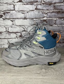 Hoka One One Anacapa Mid GTX Gray Blue Hiking Boots 1122018-SBCRL Men 11.5D US