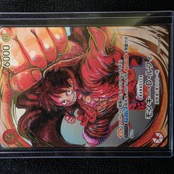 One Peice Monkey D Luffy Gold Stamped Signature Card