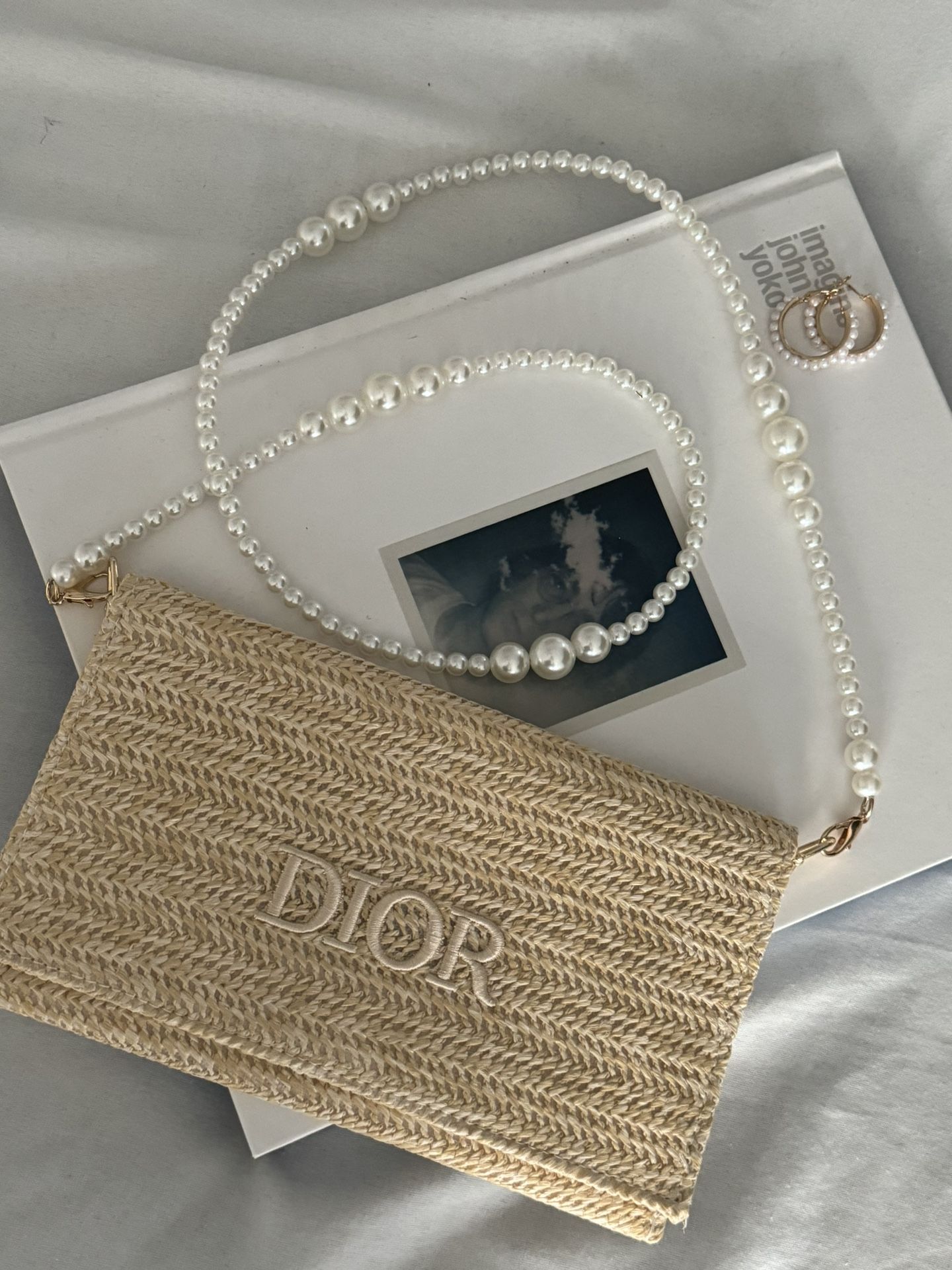 Authentic Dior Beauty 2023 Summer Limited Edition Bamboo Cosmetic Pouch Crossbody Bag