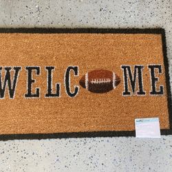 NEW TRAFFIC MASTER 18x30 HEAVY DUTY FOOTBALL WELCOME DOOR MAT