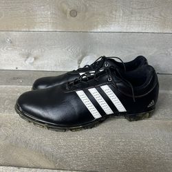 Adidas Adipure Flex Golf Shoes Men's Size 11 Spikes  Black White Red F33451 EUC