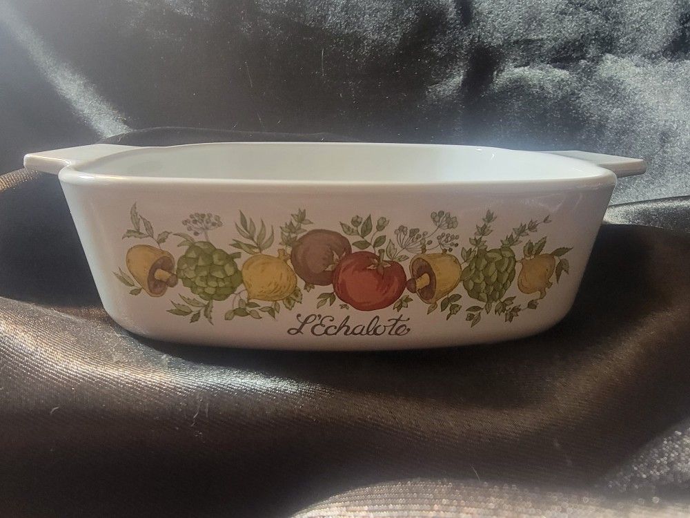Corning Ware 1 Quart Spice of Life L'Echalote Casserole A-1-B - No Lid