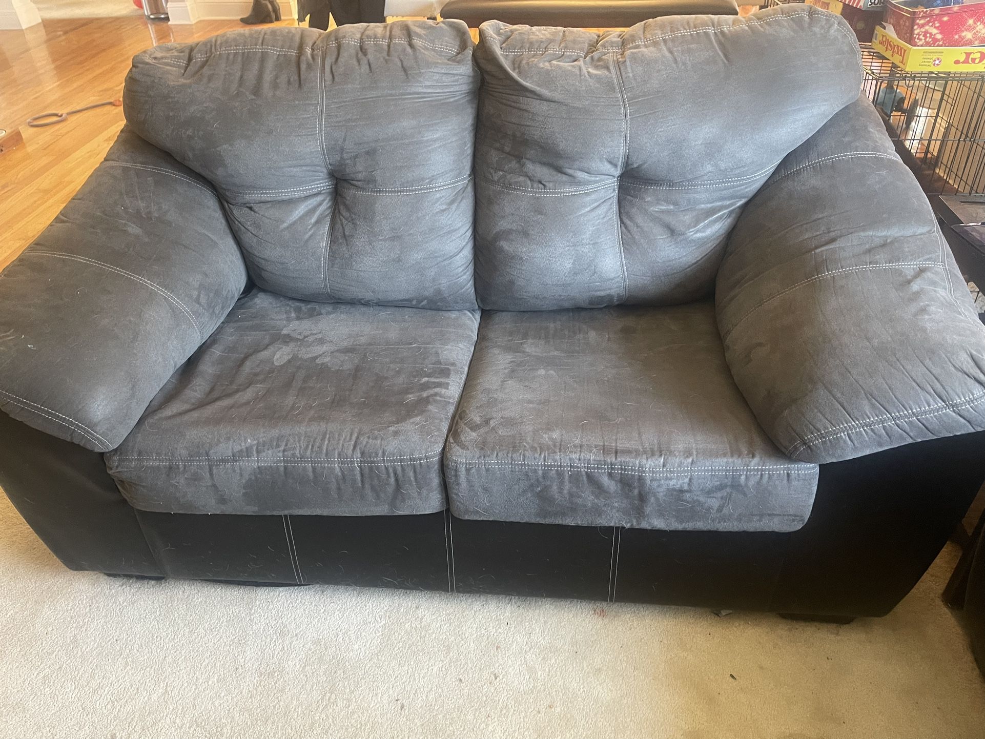 Love Seat and Ottoman