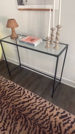Glass console table