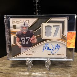 Immaculate Michael Mayer Rookie Auto 79/87