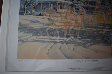Charles Peterson "Sleigh Bells Ringing" signed 206/2600 Limited edition 19 x 26