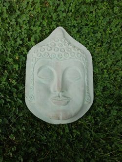 Concrete Buddha Head Wall Hanging Statue