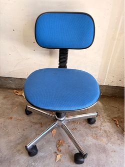 Blue Rolling Office Chair
