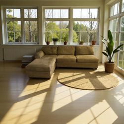 🚚🇲🇽FREE DELIVERY–🫧CLEANED/SHAMPOOED! Very Comfortable - Small Grey Sectional sofa TO YOUR HOME!