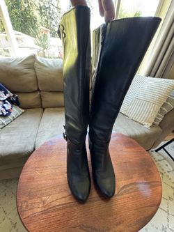 Women’s black wedge boots