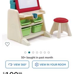 Step2 Flip and Doodle Desk with Stool Easel