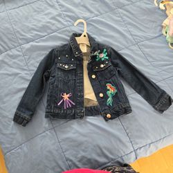 Disney Ariel Kids Jean Jacket Size 4